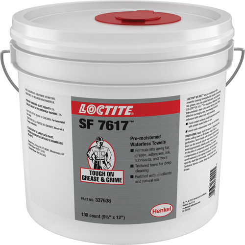 SF 7617 Industrial Hand Wipes, 130 Wipes, 12" x 9-1/2" Pronet Distribution