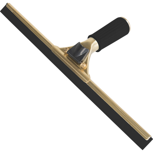 Handheld Window Squeegee, 14", Rubber, Brass Frame Pronet Distribution