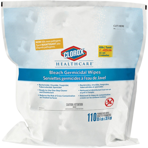 Healthcare&reg; Disinfecting Bleach Wipes Refill, 110 Count Pronet Distribution