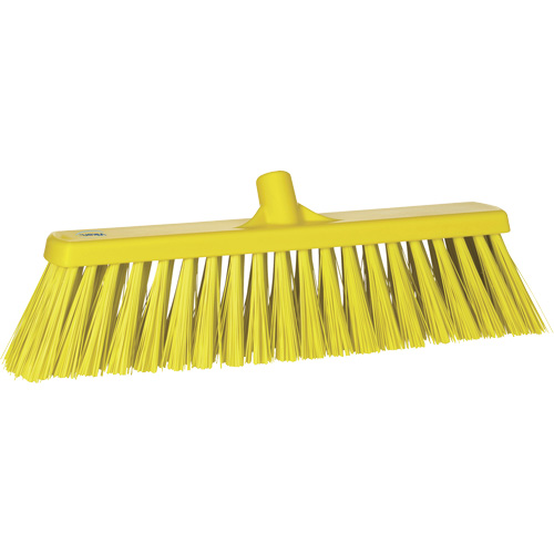 Heavy-Duty Push Broom, Stiff Bristles, 20", Polyester, Yellow Pronet Distribution