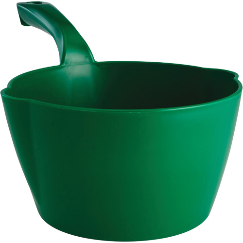Round Bowl Scoop, Plastic, Green, 64 oz. Pronet Distribution
