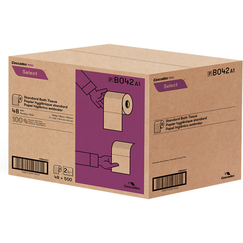 Papier hygi&eacute;nique Pro Select, 2 Pli, 500 Feuilles/Rouleu, Blanc Pronet Distribution