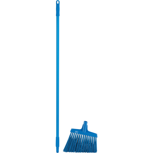 T&ecirc;te &agrave; balai en angle avec manche en m&eacute;tal, Crins Extra-ferme, 12", Polyester, Bleu Pronet Distribution