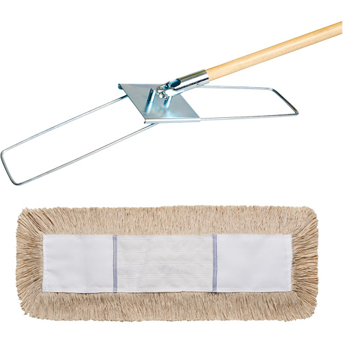 Syst&egrave;me de vadrouille &agrave; &eacute;pousseter Break-Ezy, Style &agrave; enfiler, Coton, 48" lo x 5" la Pronet Distribution
