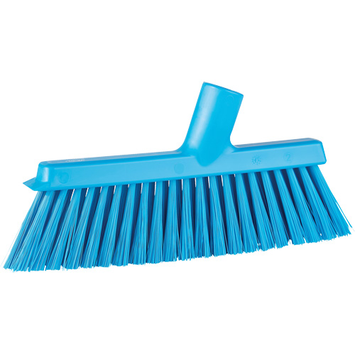 Dustpan Broom with Angled Thread, Medium Bristles, 10", Polyester, Blue Pronet Distribution