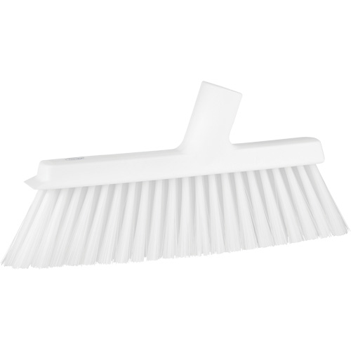 Balai biseaut&eacute; avec pas de vis inclin&eacute;, Crins Moyen, 10", Polyester, Blanc Pronet Distribution