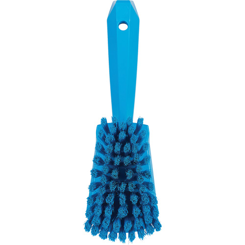 Brosse &agrave; r&eacute;curer avec manche court, Soies Doux, Longueur de 10-1/2", Bleu Pronet Distribution