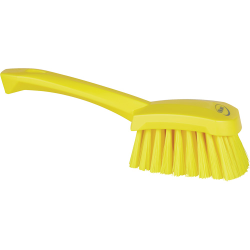 Brosse &agrave; r&eacute;curer avec manche court, Soies Doux, Longueur de 10-1/2", Jaune Pronet Distribution