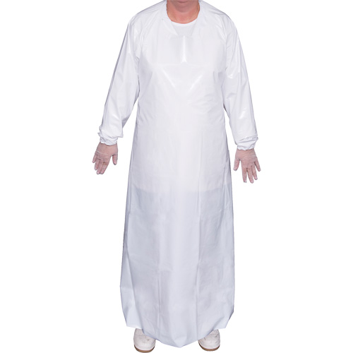 Blouse Top Dog de 6 mil, Grand, Blanc, Polyur&eacute;thane Pronet Distribution