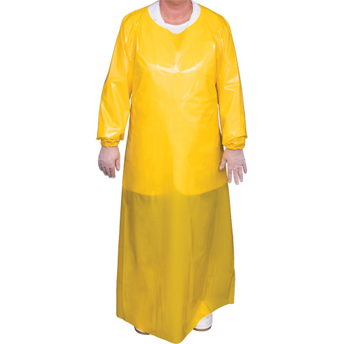 Top Dog 6 Mil. Gown, Large, Yellow, Polyurethane Pronet Distribution