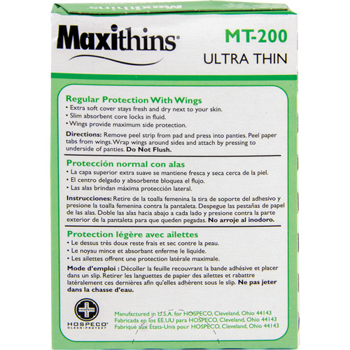Serviettes Maxi Maxithins ultra minces avec ailes Pronet Distribution