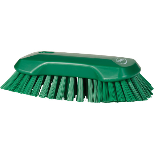 Hand Brush, Extra Stiff Bristles, 9-1/10" Long, Green Pronet Distribution