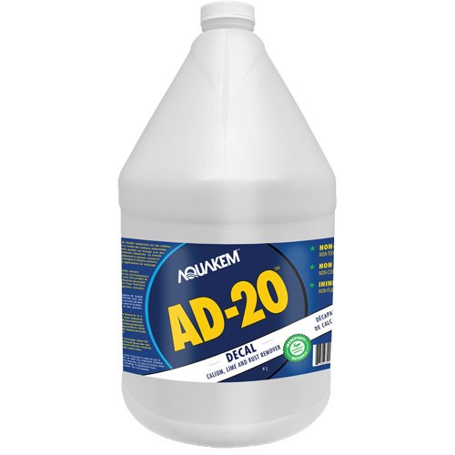 D&eacute;tachant &eacute;cologique de qualit&eacute; industrielle pour le calcium, chaux et rouille AD2 Decal &eacute;tiquette blanche, Cruche Pronet Distribution