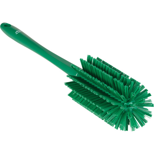 Medium Brush with Handle, Stiff Bristles, 17" Long, Green Pronet Distribution