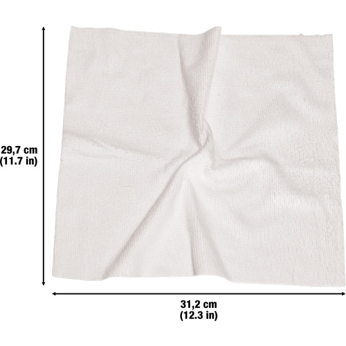 Washable Cleaning Cloths, Microfibre, White Pronet Distribution