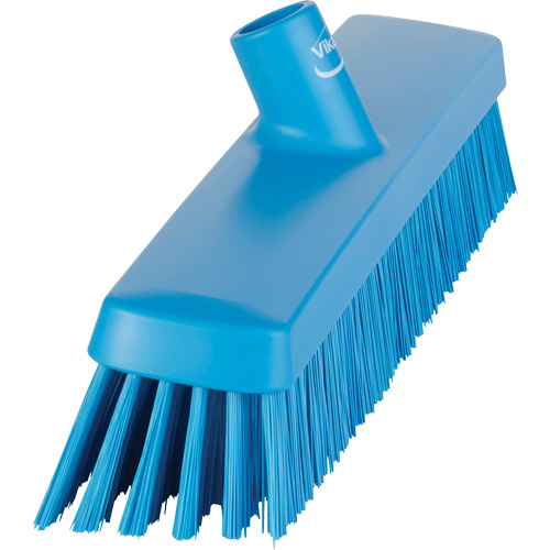 Push Broom Head, Fine/Stiff Bristles, 16-1/2", Polyester/Polypropylene, Blue Pronet Distribution
