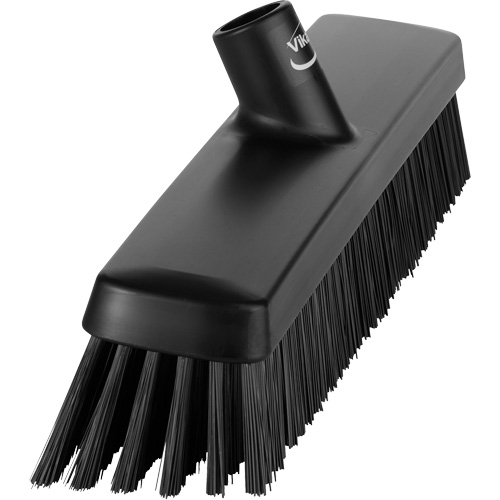 Push Broom Head, Fine/Stiff Bristles, 16-1/2", Polyester/Polypropylene, Black Pronet Distribution
