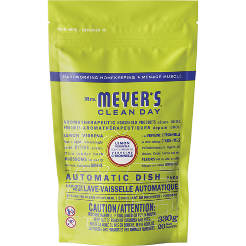 Sachets de d&eacute;tergent pour lave-vaisselle automatique Mrs. Meyer's Clean Day, Capsules, 330 g, Verveine citronnelle Pronet Distribution