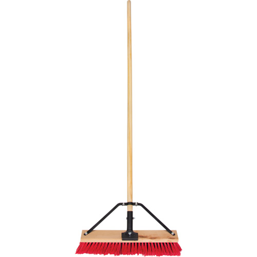 Push Broom with Braced Handle, 18", Medium, PVC Bristles Pronet Distribution