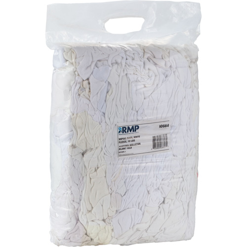 Wiper Rags, Fleece, White, 10 lbs. Pronet Distribution