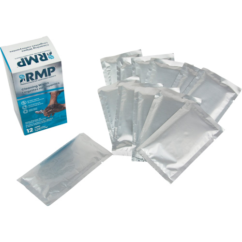 Lingettes nettoyantes emball&eacute;es individuellement, 12 lingettes, 8" x 9-1/2" Pronet Distribution
