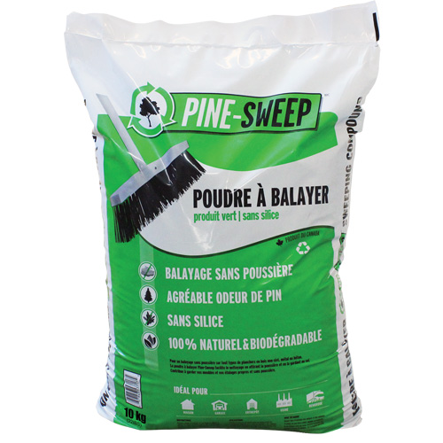 Compos&eacute; de balayage biod&eacute;gradable Pine Sweep, Sac, 22 lb (10 kg) Pronet Distribution