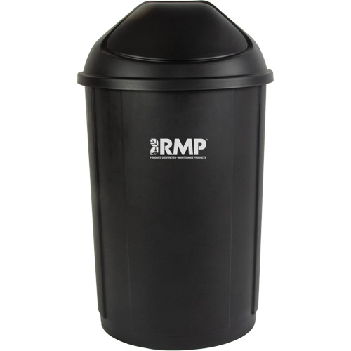 Bac &agrave; d&eacute;chets demi-rond avec couvercle, Poly&eacute;thyl&egrave;ne, 21 gal. US Pronet Distribution