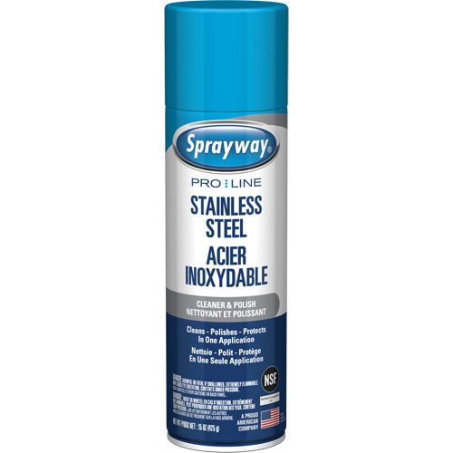 Nettoyant & polis pour acier inoxydable Pro Line, 15 oz, Canette a&eacute;rosol Pronet Distribution