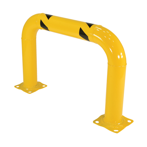 Garde-corps &agrave; profil &eacute;lev&eacute; pour machines, 3' la x 2' h, Jaune Pronet Distribution