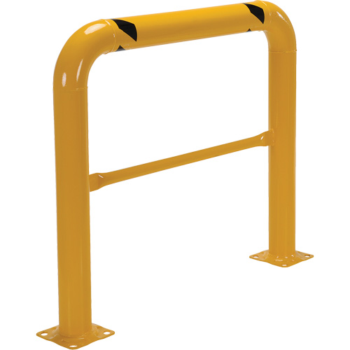 Garde-corps &agrave; profil &eacute;lev&eacute; pour machines, 4' la x 3,5' h, Jaune Pronet Distribution
