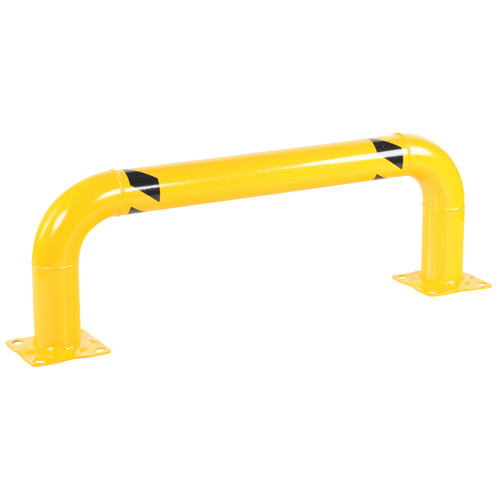 Garde-corps &agrave; profil bas pour rayonnages, 4' la x 1,4' h, Jaune Pronet Distribution