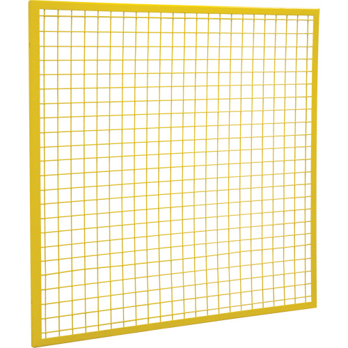 Wire Mesh Partition Components - Panels, 4' H x 4' W, Yellow Pronet Distribution