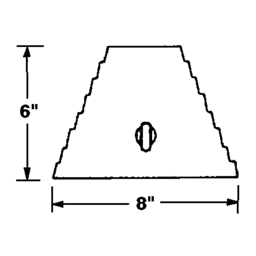 Wheel Chock, 9" x 8" x 6", Black Pronet Distribution