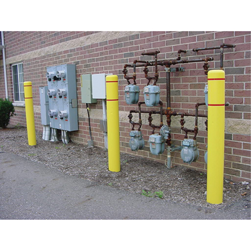 Polyethylene Bollard Covers, 4-1/2" Dia. x 64" L, Yellow Pronet Distribution