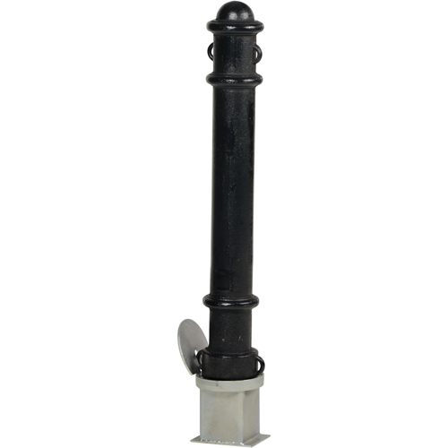 Bornes d&eacute;coratives amovibles, Acier, 40" h x 4-1/2" la, Noir Pronet Distribution