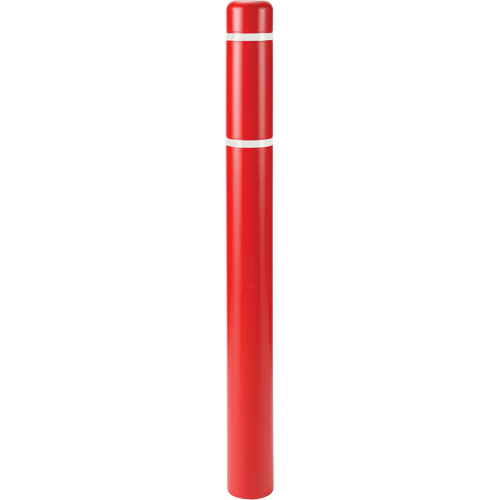 Polyethylene Bollard Covers, 6-5/8" Dia. x 72" L, Red Pronet Distribution