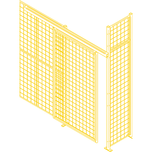 Wire Mesh Partition Components - Sliding Doors, 8' W x 10' H Pronet Distribution