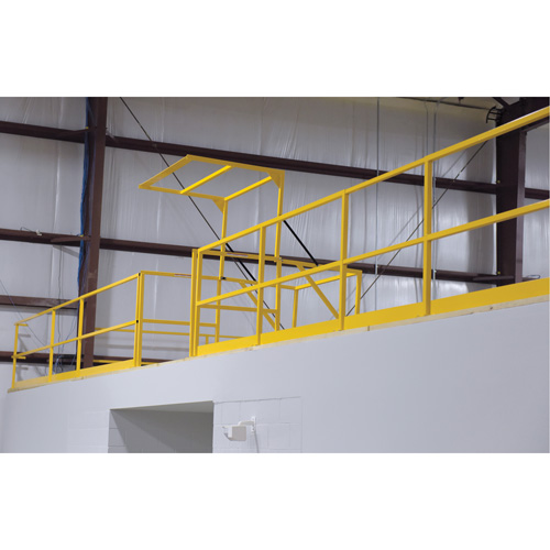 Barri&egrave;re de s&eacute;curit&eacute; pour mezzanine, 68-1/2" lo x 42" ha, 80-1/16" &eacute;lev&eacute;e, Jaune Pronet Distribution