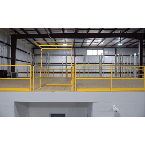 Barri&egrave;re de s&eacute;curit&eacute; pour mezzanine, 68-1/2" lo x 42" ha, 80-1/16" &eacute;lev&eacute;e, Jaune Pronet Distribution