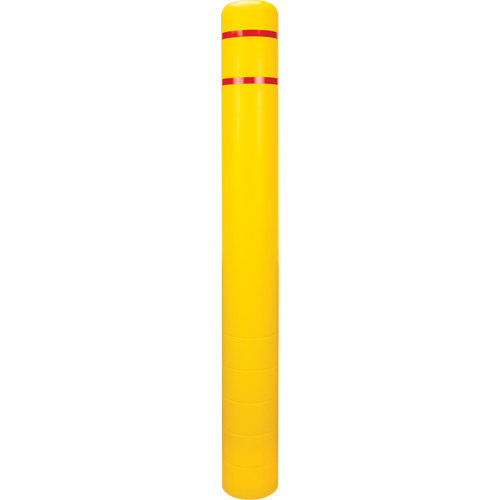 Capuchon en poly&eacute;thyl&egrave;ne pour borne de protection, 6-5/8" dia. x 60" l, Rouge/Jaune Pronet Distribution