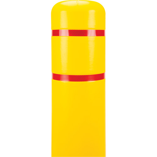 Capuchon en poly&eacute;thyl&egrave;ne pour borne de protection, 6-5/8" dia. x 60" l, Rouge/Jaune Pronet Distribution