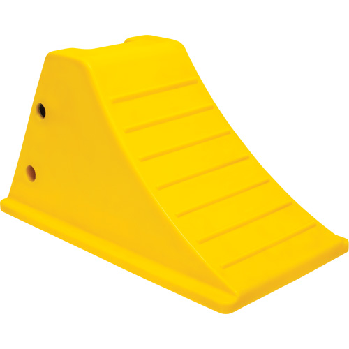 Wheel Chocks with Aluminum Tread, Polyurethane, Safety Yellow, 11-1/4" W x 21" D x 12-1/4" H Pronet Distribution
