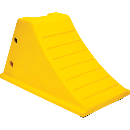 Cales de roue avec surface antid&eacute;rapante en caoutchouc, Polyur&eacute;thane, Jaune, 11-1/4" la x 21" p x 12-1/4" h Pronet Distribution