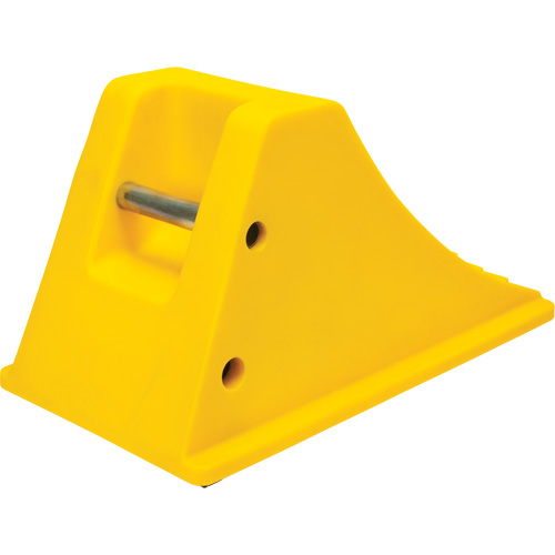 Cales de roue avec surface antid&eacute;rapante en caoutchouc, Polyur&eacute;thane, Jaune, 11-1/4" la x 21" p x 12-1/4" h Pronet Distribution