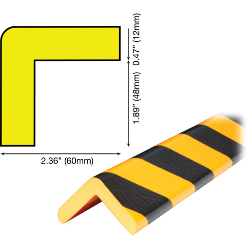 Butoir de protection de coin mod&egrave;le H Plus 1M Pronet Distribution