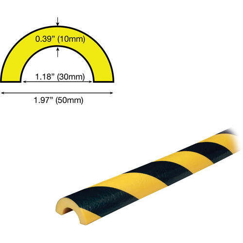 R30 Profile 5M Pipe Protection Bumper Guard, 2' (0.6096 m) Long Pronet Distribution