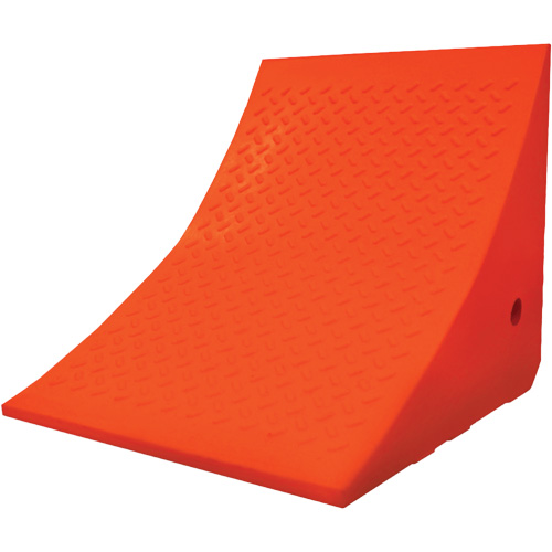 70 Ton Large Equipment Wheel Chock, Urethane, Orange Pronet Distribution