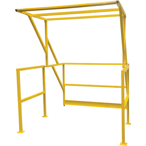 Barri&egrave;re de s&eacute;curit&eacute; pour mezzanine, 70" lo x 77" ha, 78" &eacute;lev&eacute;e, Jaune Pronet Distribution
