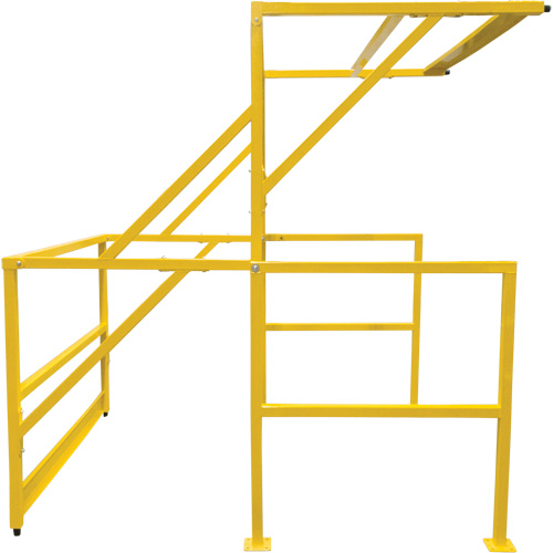 Barri&egrave;re de s&eacute;curit&eacute; pour mezzanine, 70" lo x 77" ha, 78" &eacute;lev&eacute;e, Jaune Pronet Distribution