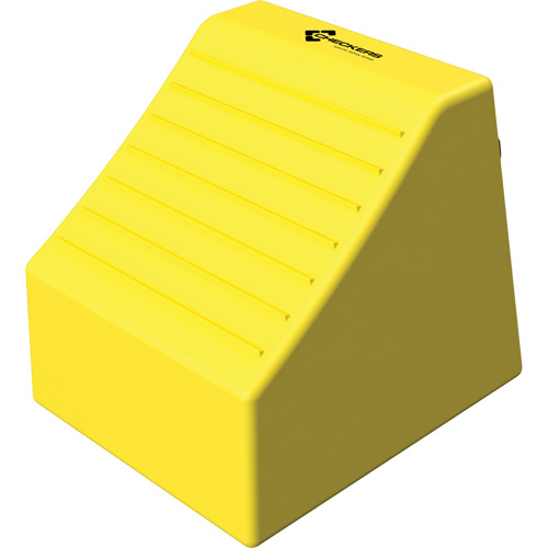 Cale de roue ultra-robuste pour l'exploitation mini&egrave;re Checkers Safety sans support, PEHD, Jaune, 14-1/2" la x 17-1/2" p x 16" h Pronet Distribution